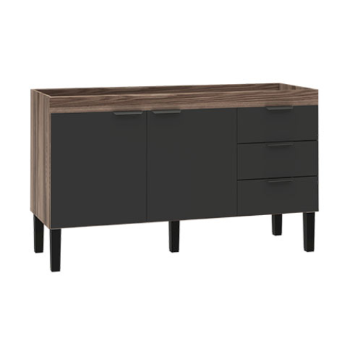 Gabinete para Cozinha Preto de 1,44m Tamarindo Cozimax
